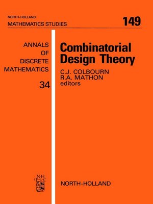 cover image of Combinatorial Design Theory